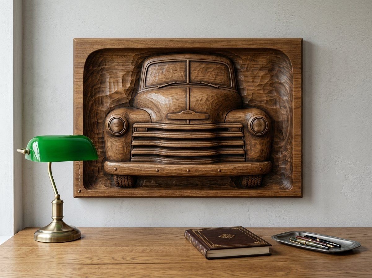 1940s Pickup Truck CNC Relief STL bas-relief STL — view 12