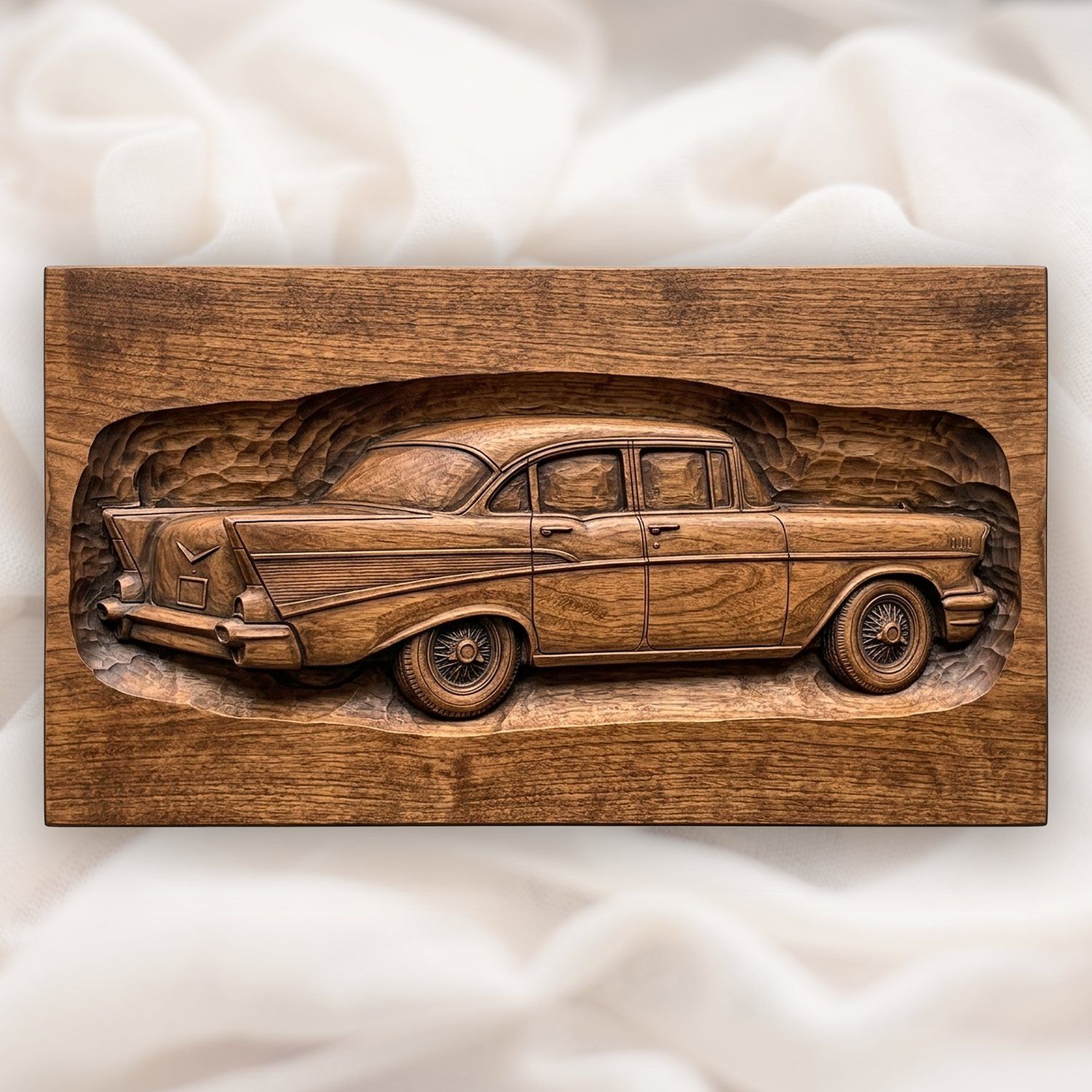 1957 Chevy Bel Air Classic Car CNC Relief STL bas-relief STL design