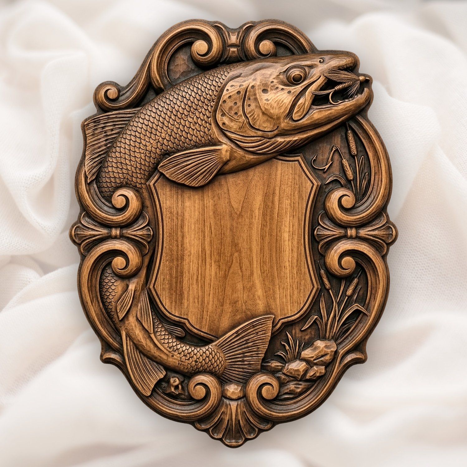 Shields Trophy 20 Hunting and Fishing Wildlife CNC Relief STL bas-relief STL — view 10