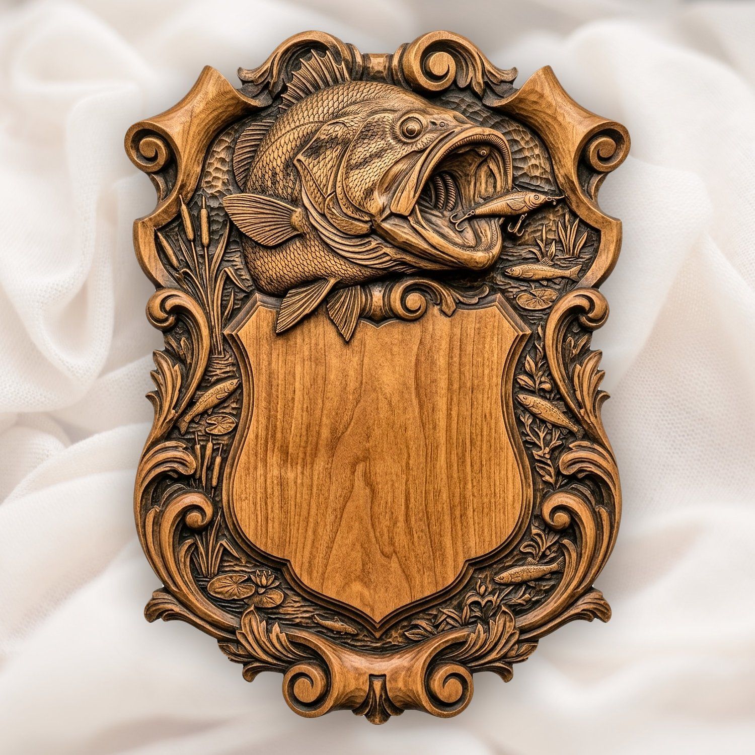 Shields Trophy 20 Hunting and Fishing Wildlife CNC Relief STL bas-relief STL — view 11