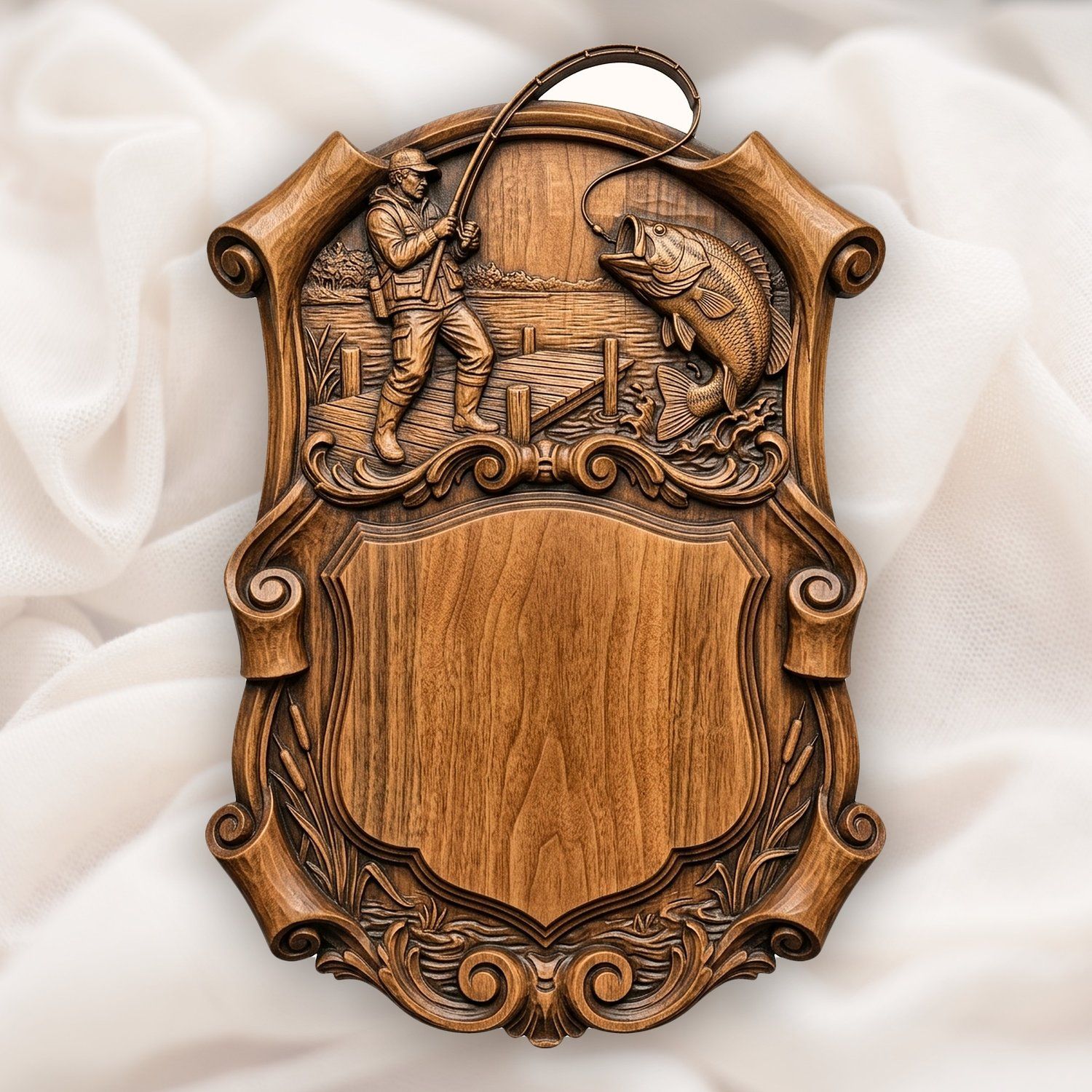 Shields Trophy 20 Hunting and Fishing Wildlife CNC Relief STL bas-relief STL — view 5
