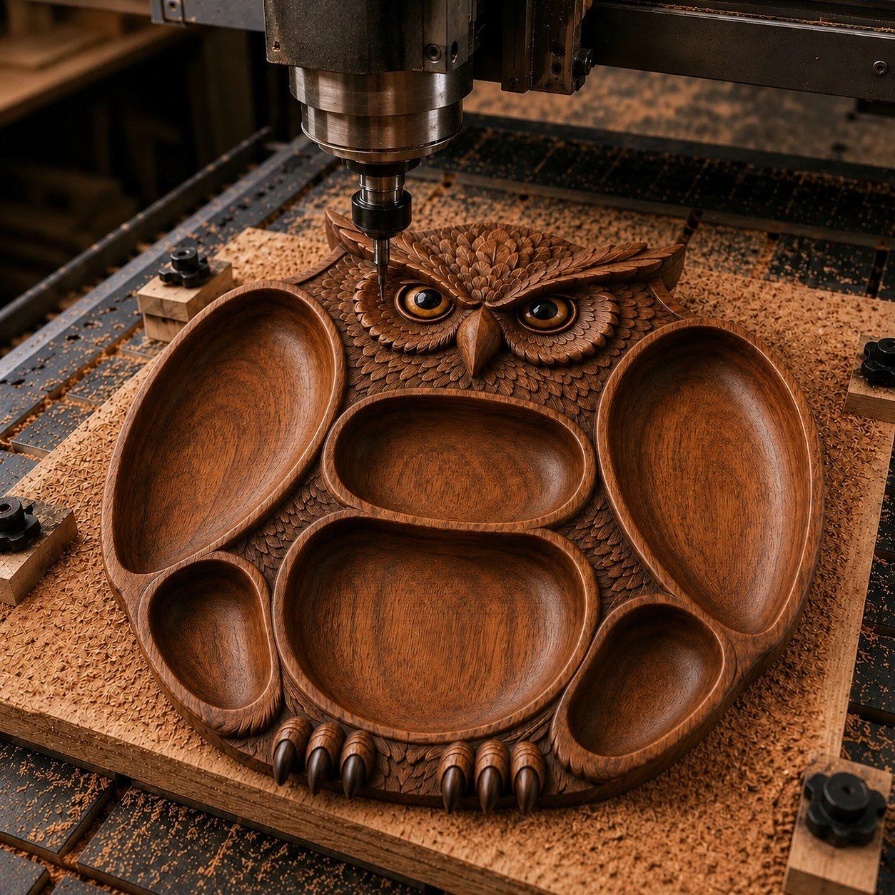 8 Nature & Wildlife Tray CNC Relief STL bas-relief STL — view 3