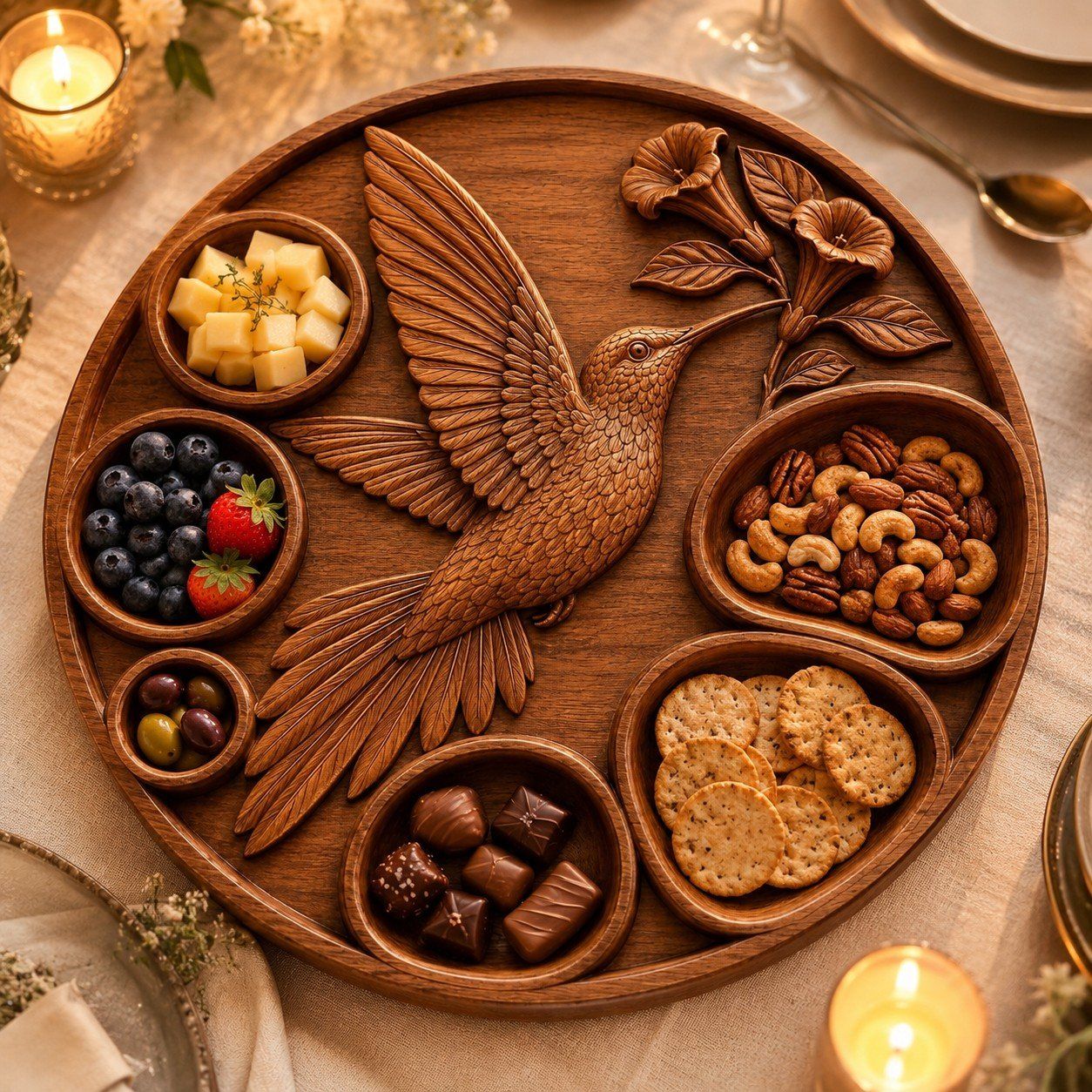 8 Nature & Wildlife Tray CNC Relief STL bas-relief STL — view 5