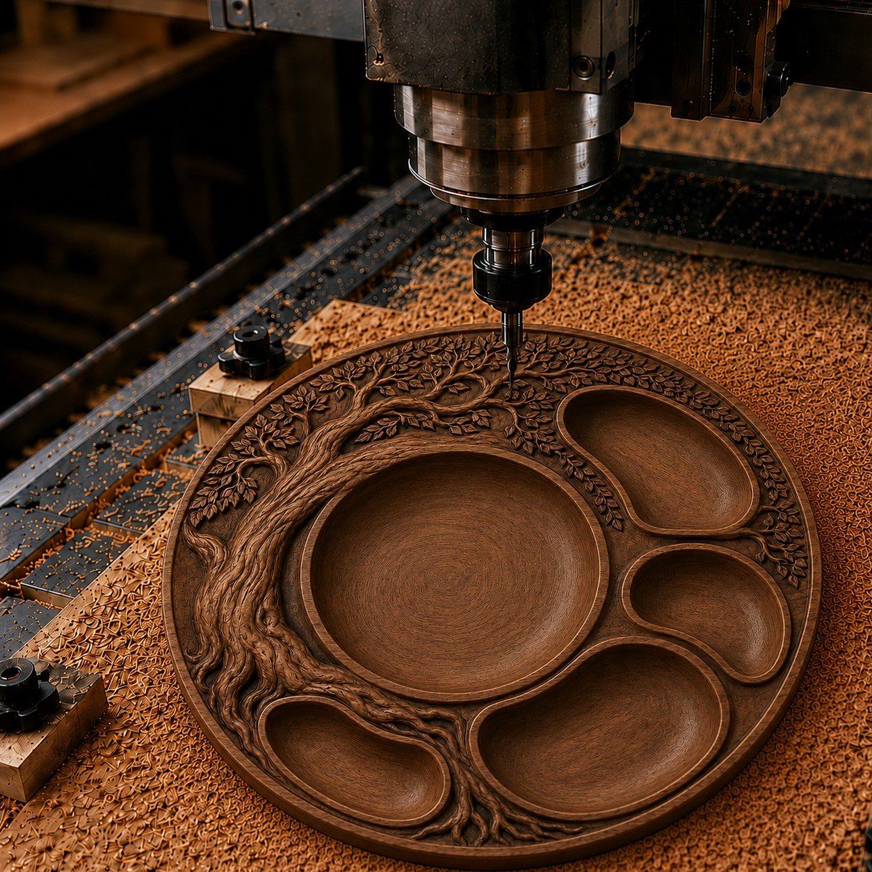 8 Nature & Wildlife Tray CNC Relief STL bas-relief STL — view 9