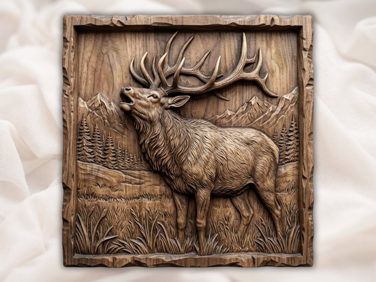 9 Wilderness Wildlife CNC Relief STL bas-relief STL — view 2