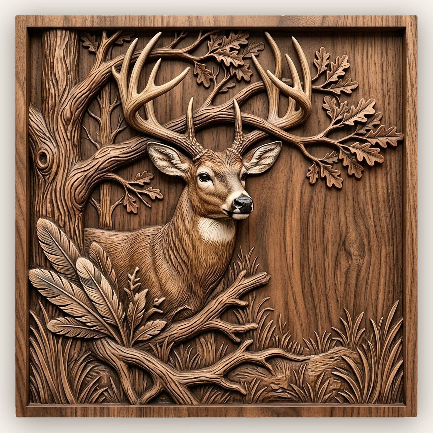 9 Wilderness Wildlife CNC Relief STL bas-relief STL — view 3