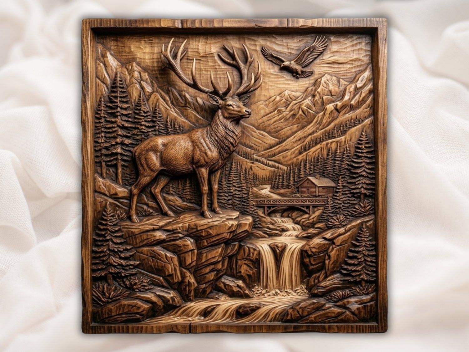 9 Wilderness Wildlife CNC Relief STL bas-relief STL — view 7