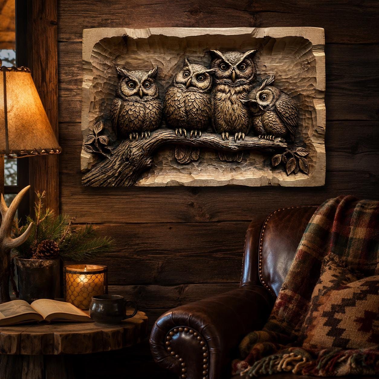 Cabin & Lodge Wildlife Bundle: 10 Bas-Relief STL Files bas-relief STL — view 10