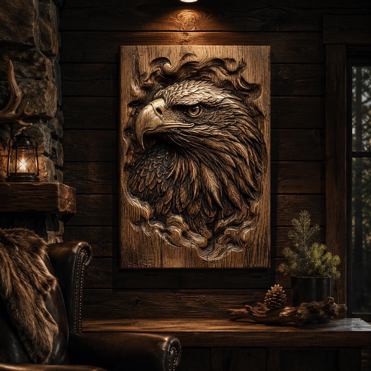 Cabin & Lodge Wildlife Bundle: 10 Bas-Relief STL Files bas-relief STL — view 5