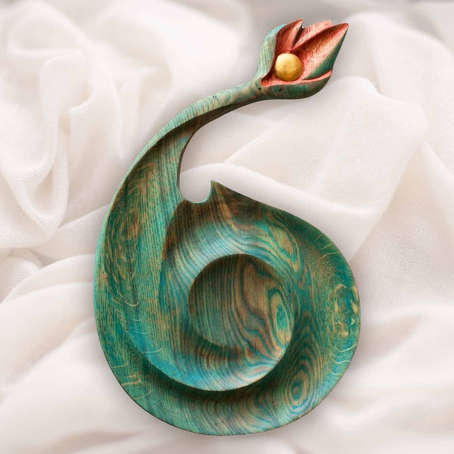 Abstract Organic Spiral CNC Relief STL | Modern Boho Wood Panel Design | Stylized Wave Wall Art — carved bas relief STL file for CNC
