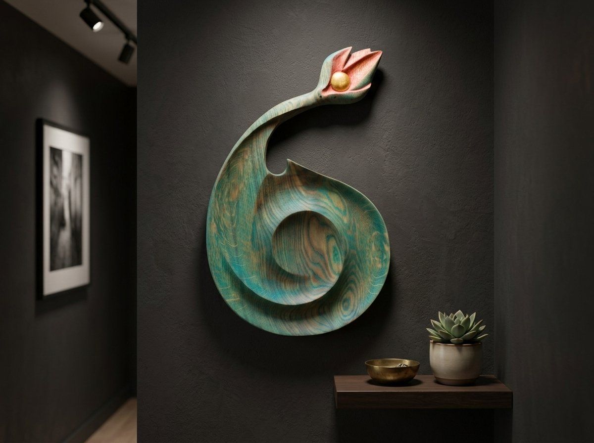 Abstract Organic Spiral CNC Relief STL bas-relief STL — view 12