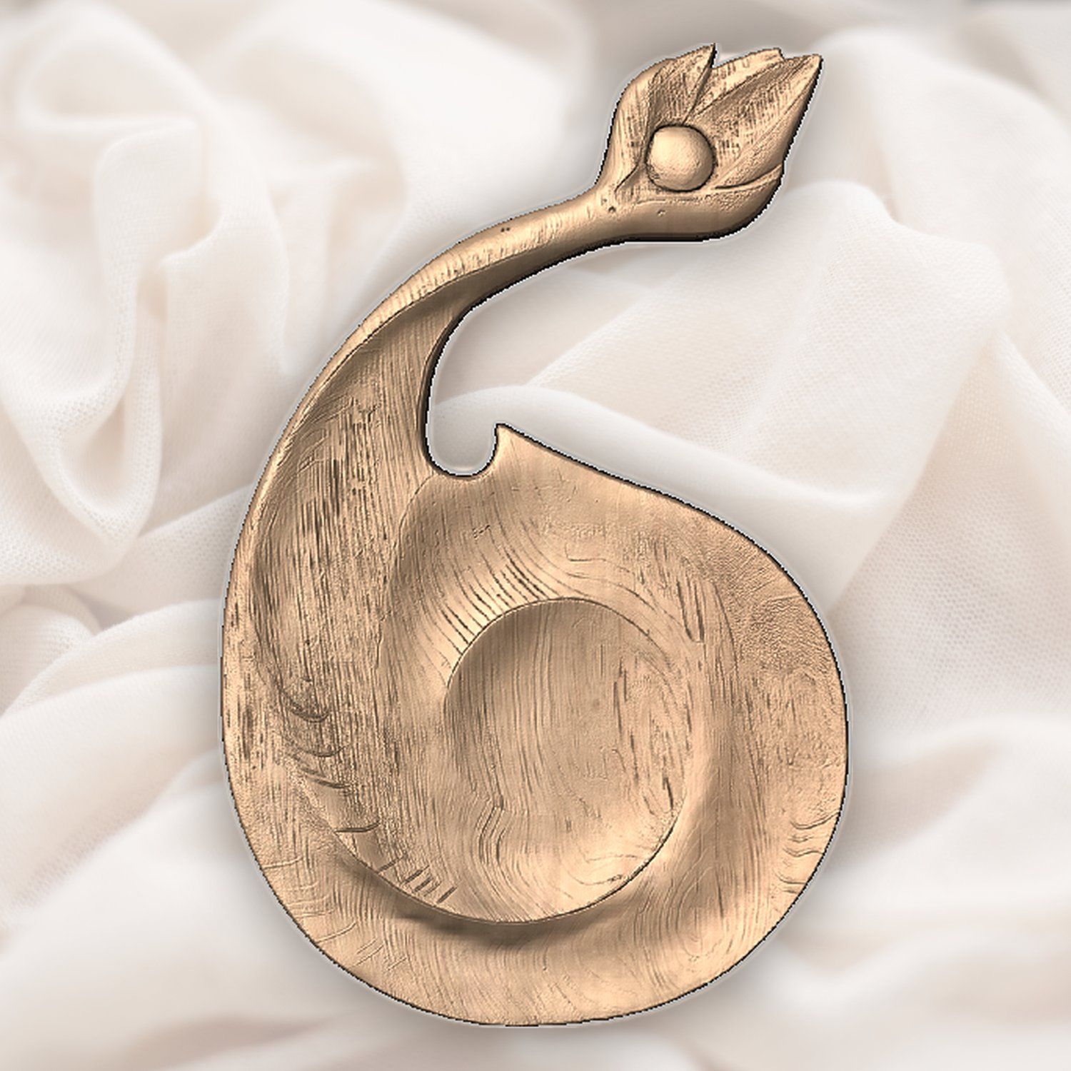 Abstract Organic Spiral CNC Relief STL bas-relief STL — view 5