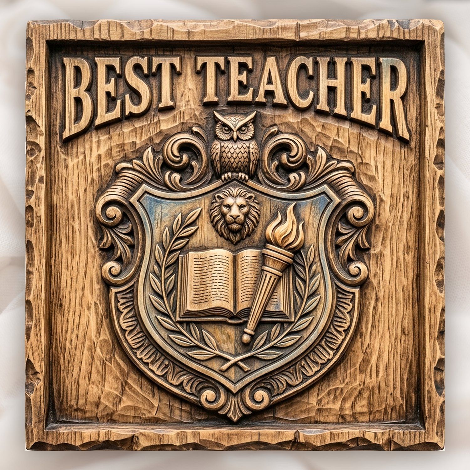 Academic Excellence Educator Gift CNC Relief STL bas-relief STL design