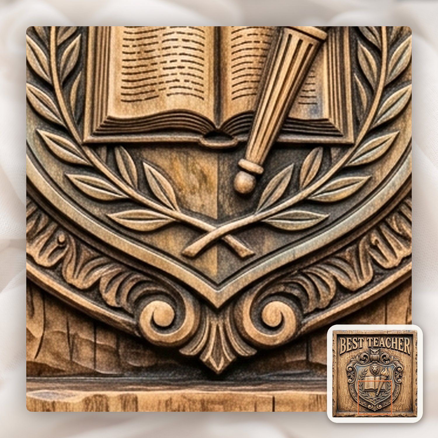 Academic Excellence Educator Gift CNC Relief STL bas-relief STL — view 12