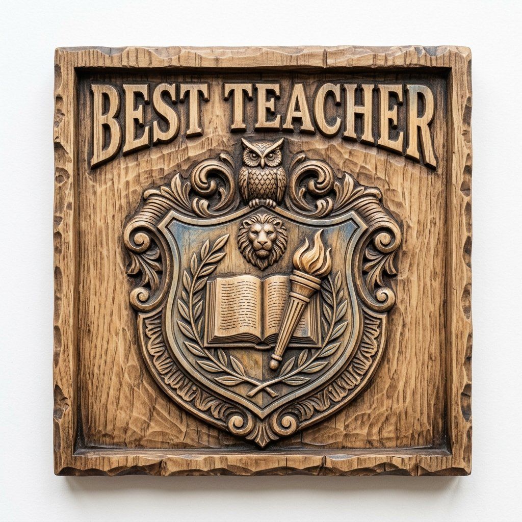 Academic Excellence Educator Gift CNC Relief STL bas-relief STL — view 13