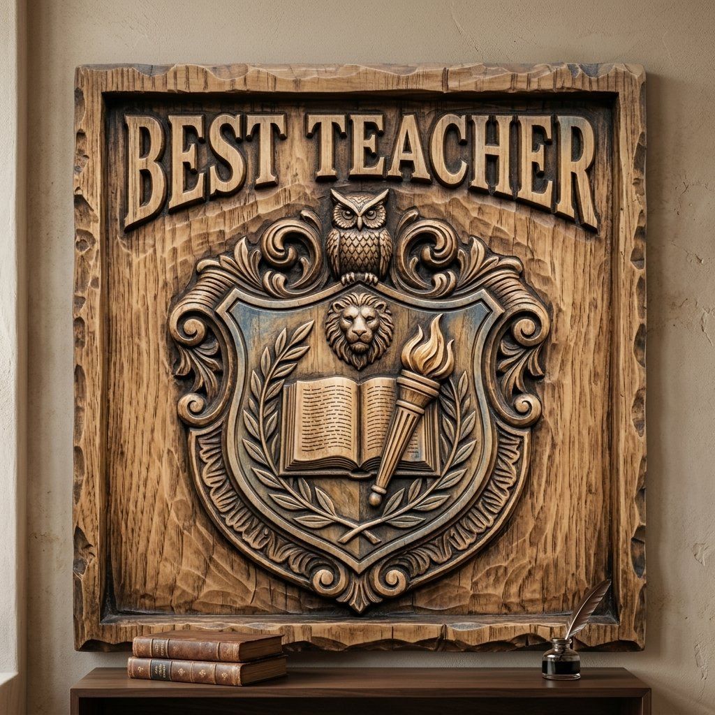 Academic Excellence Educator Gift CNC Relief STL bas-relief STL — view 14
