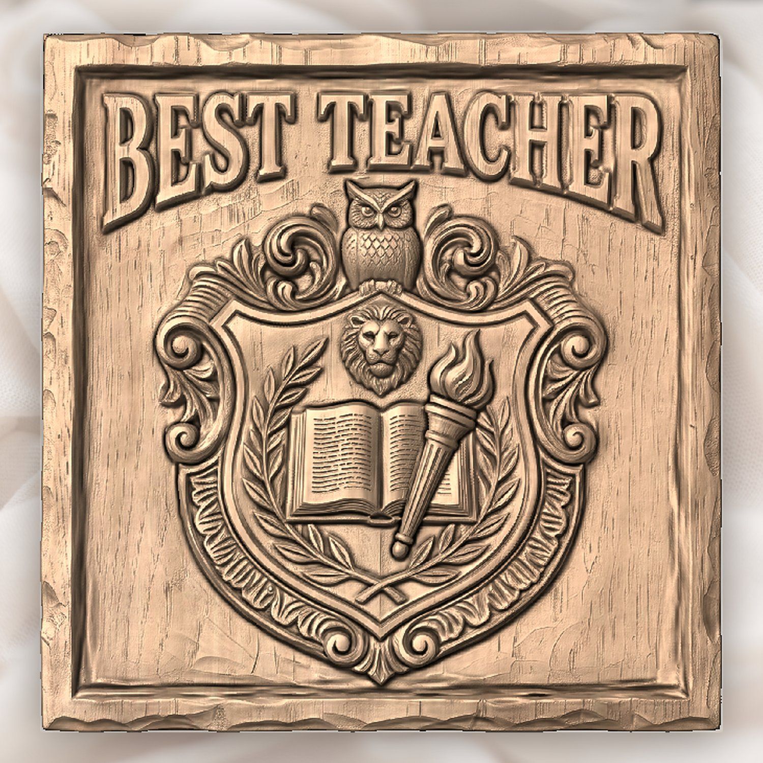 Academic Excellence Educator Gift CNC Relief STL bas-relief STL — view 4