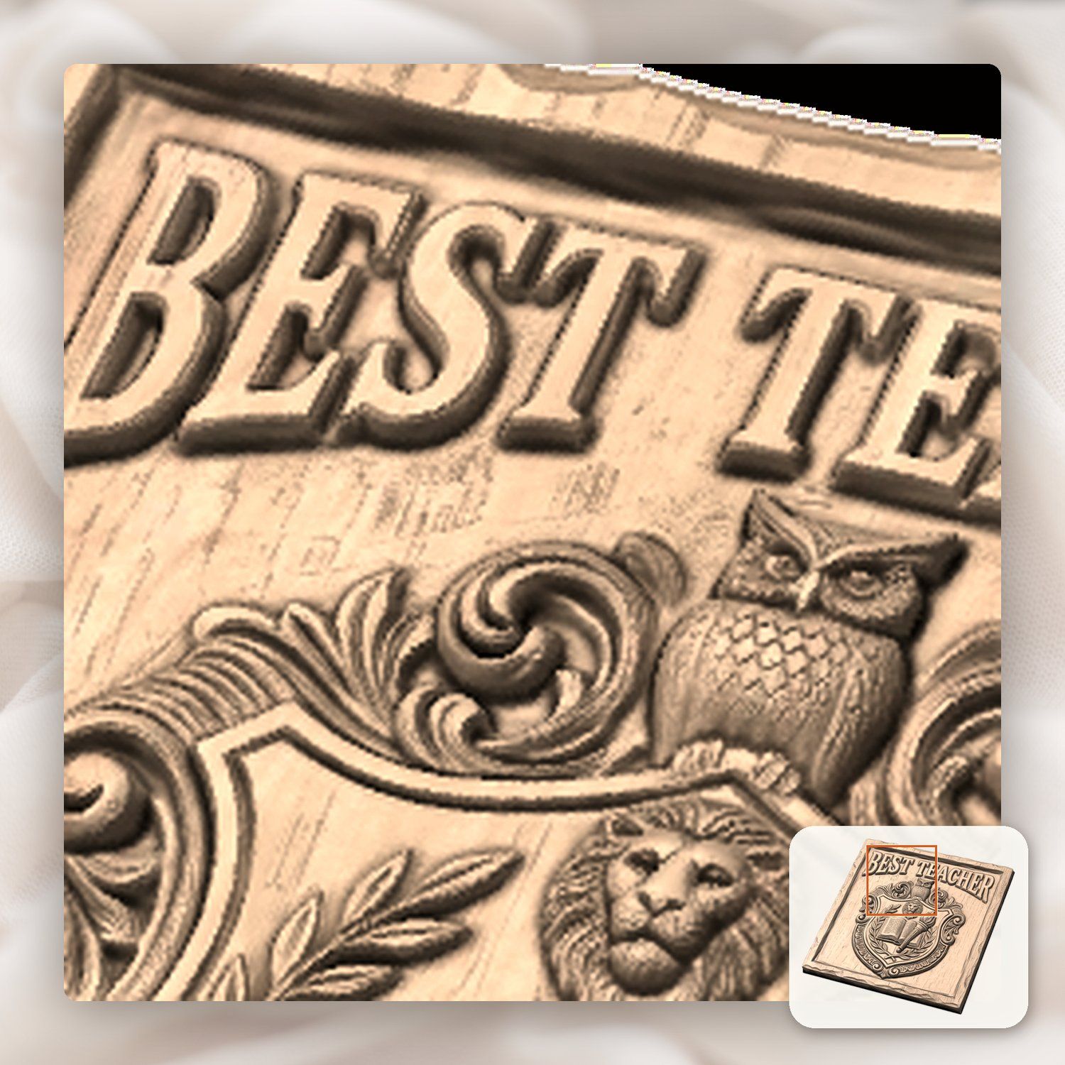 Academic Excellence Educator Gift CNC Relief STL bas-relief STL — view 10
