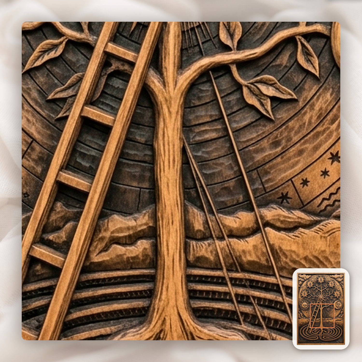 Alchemical Tree of Life CNC Relief STL bas-relief STL — view 12