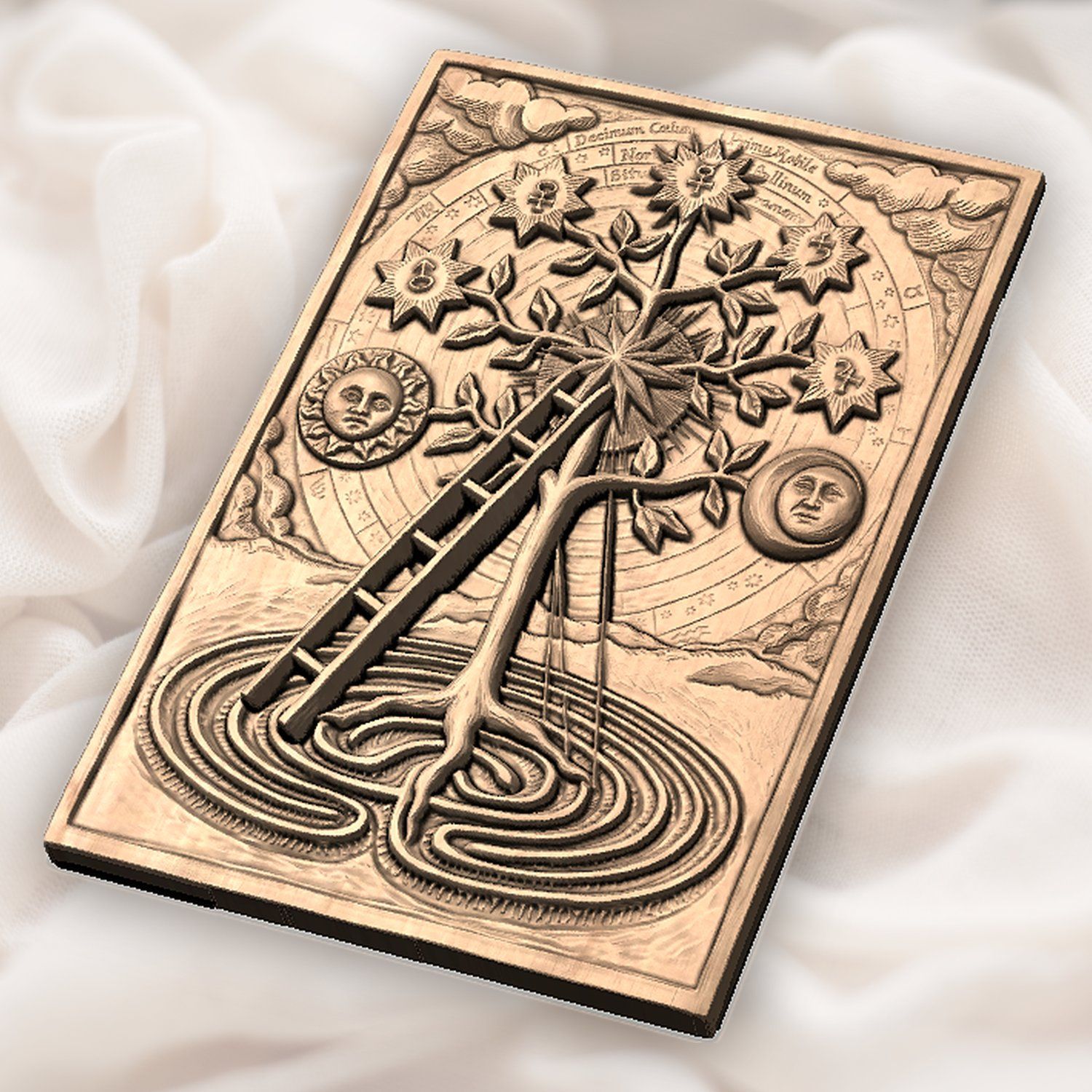 Alchemical Tree of Life CNC Relief STL bas-relief STL — view 6