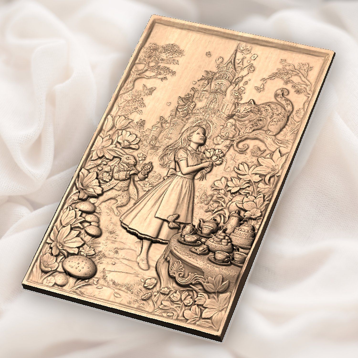 Alice in Wonderland Mad Hatter Tea Party CNC Relief STL bas-relief STL — view 5