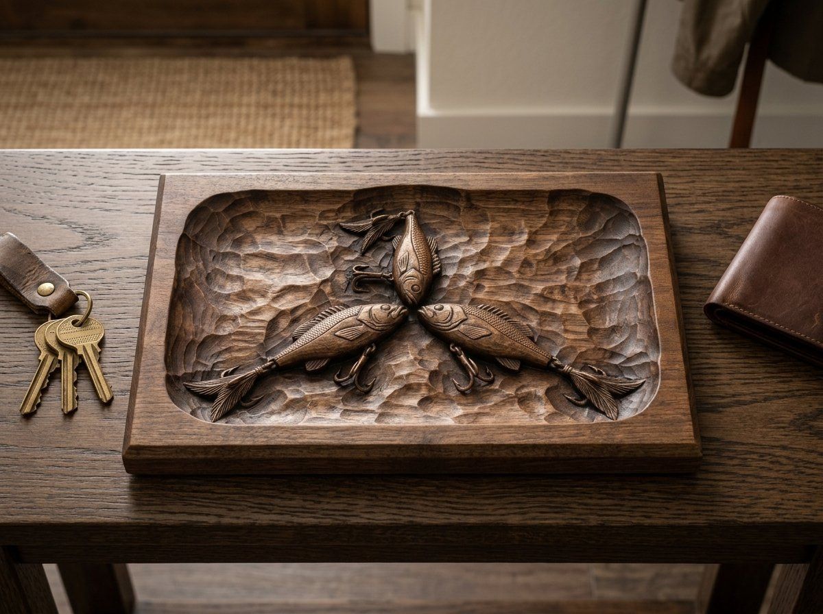 Antique Fishing Lure Trio CNC Relief STL bas-relief STL — view 13