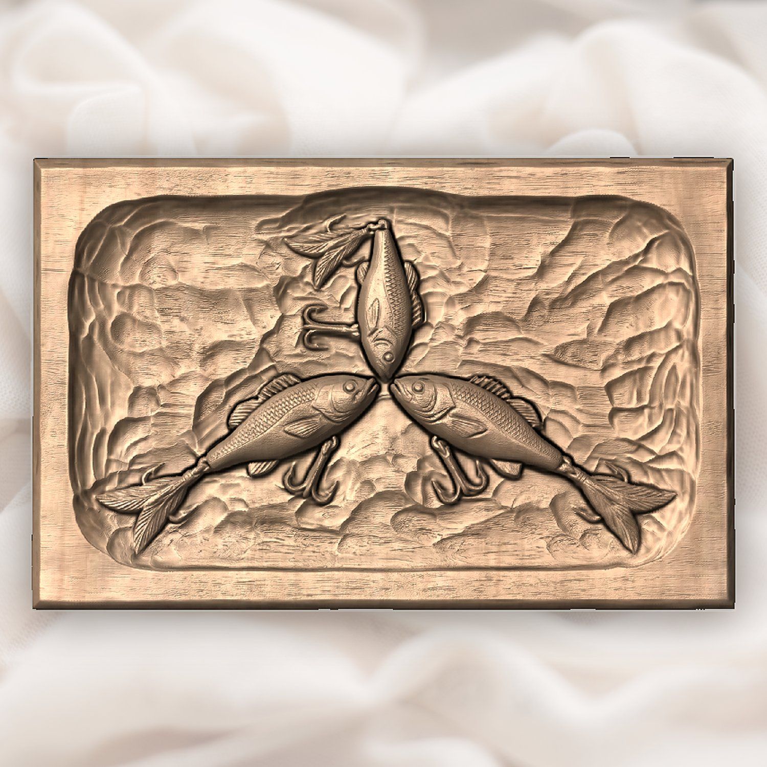 Antique Fishing Lure Trio CNC Relief STL bas-relief STL — view 4