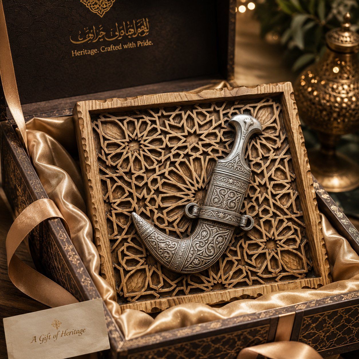 Arabian Khanjar Dagger Geometric Panel CNC Relief STL bas-relief STL — view 9