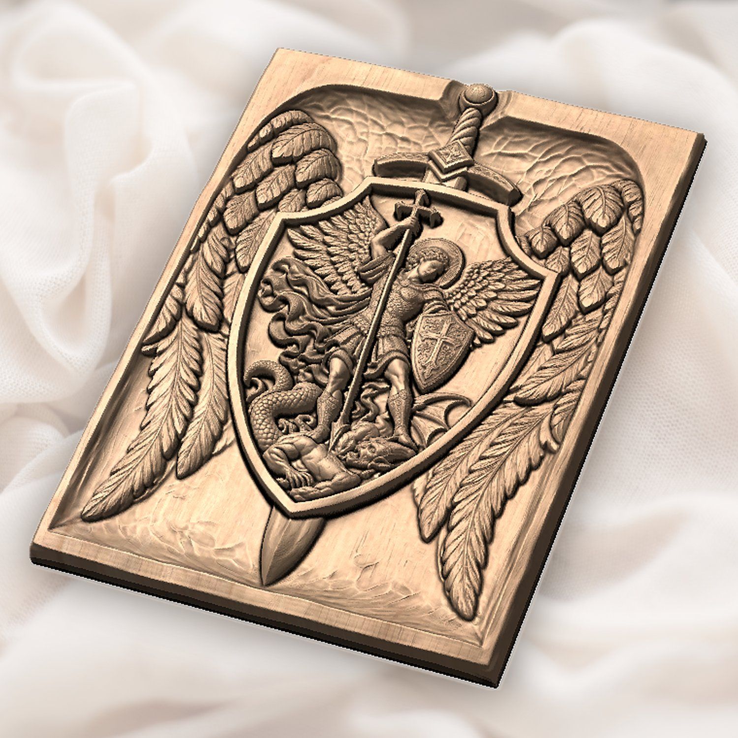 Archangel Michael Demon Triumph CNC Relief STL bas-relief STL — view 3