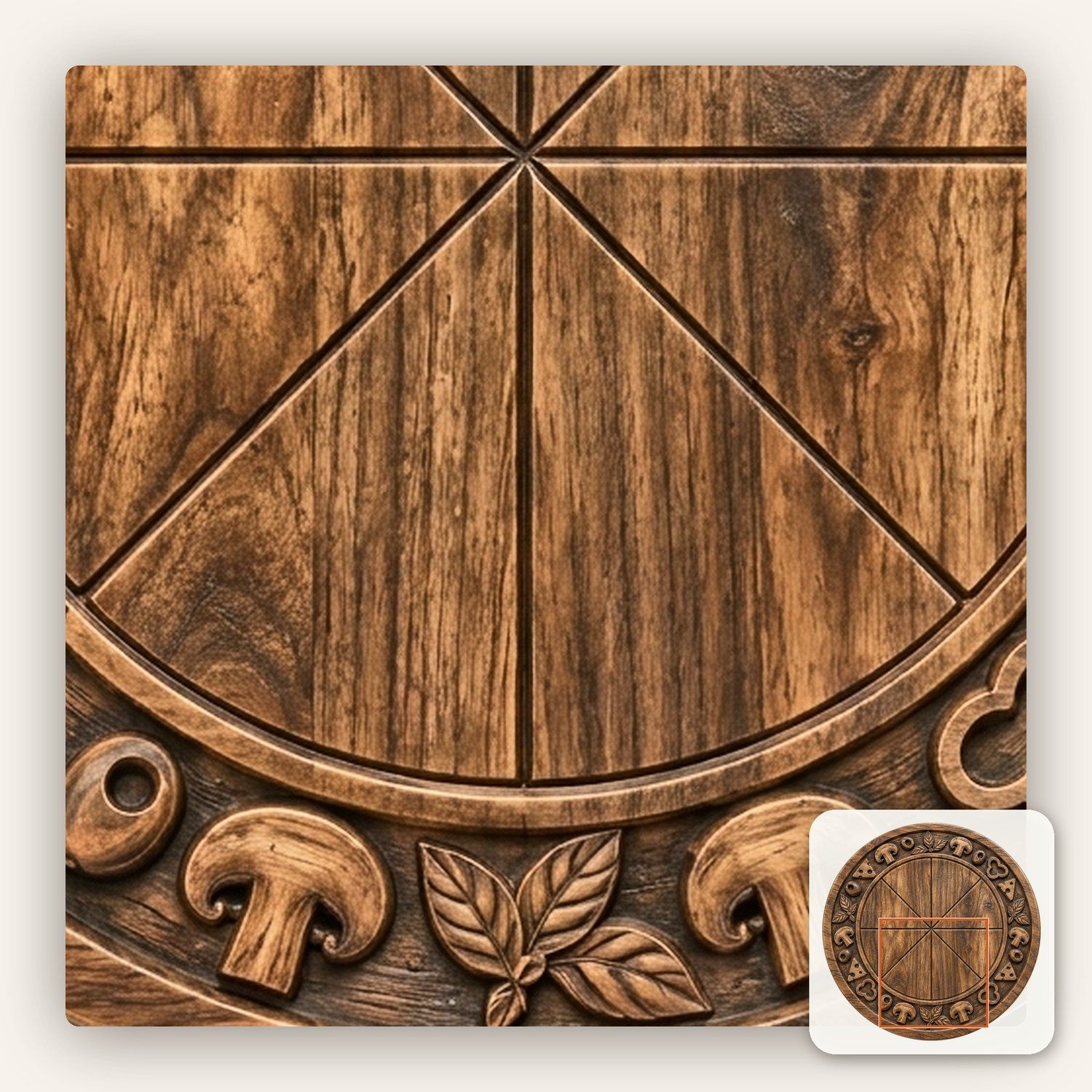 Artisan Pizza Board CNC Relief STL bas-relief STL — view 12