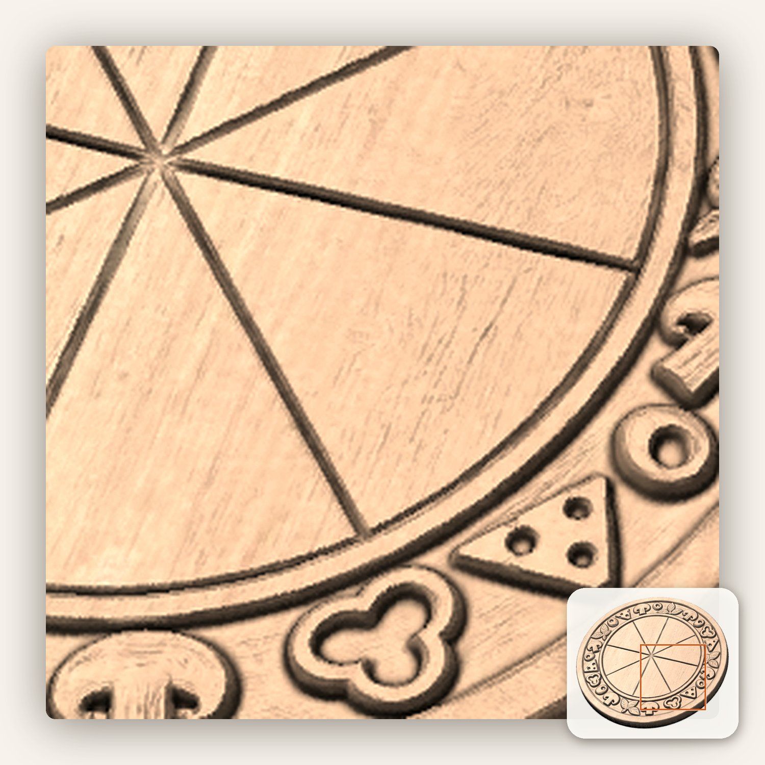 Artisan Pizza Board CNC Relief STL bas-relief STL — view 10
