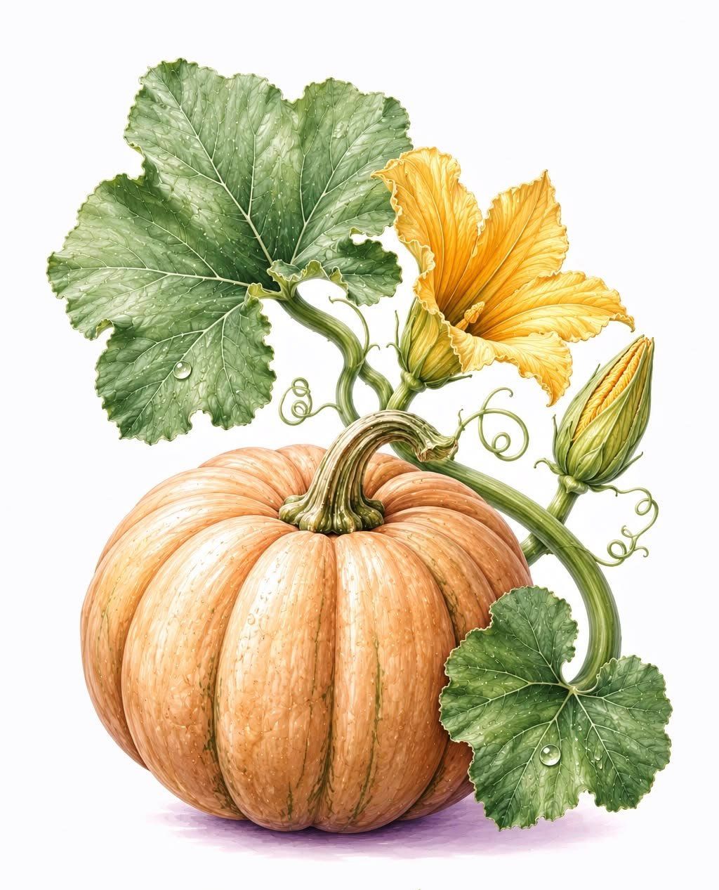 Autumn Harvest Pumpkin Bloom CNC Relief STL bas-relief STL — view 4