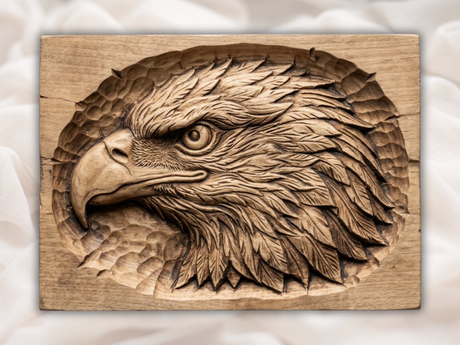 Bald Eagle 3D Relief Wall Art bas-relief STL — view 2
