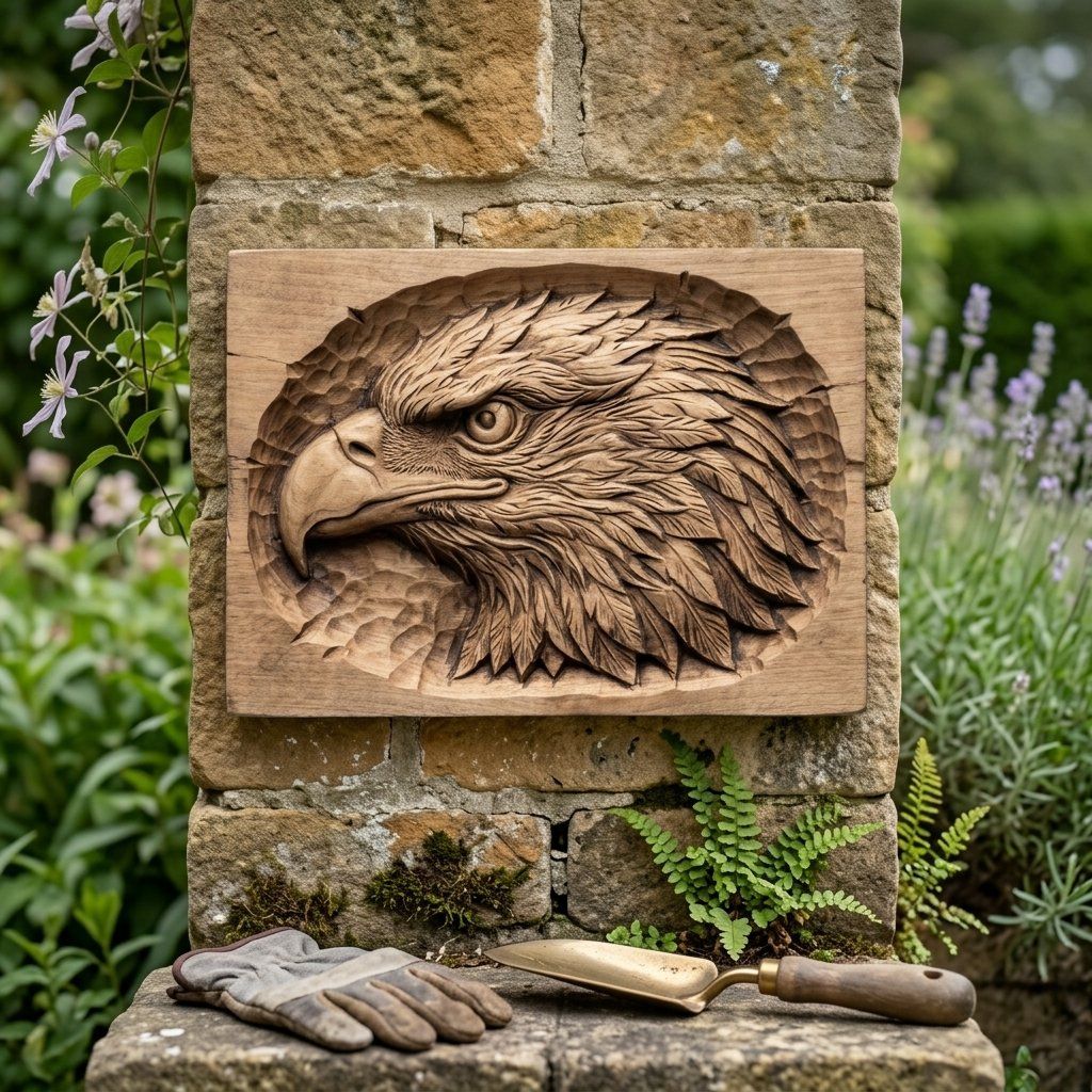 Bald Eagle 3D Relief Wall Art bas-relief STL — view 7