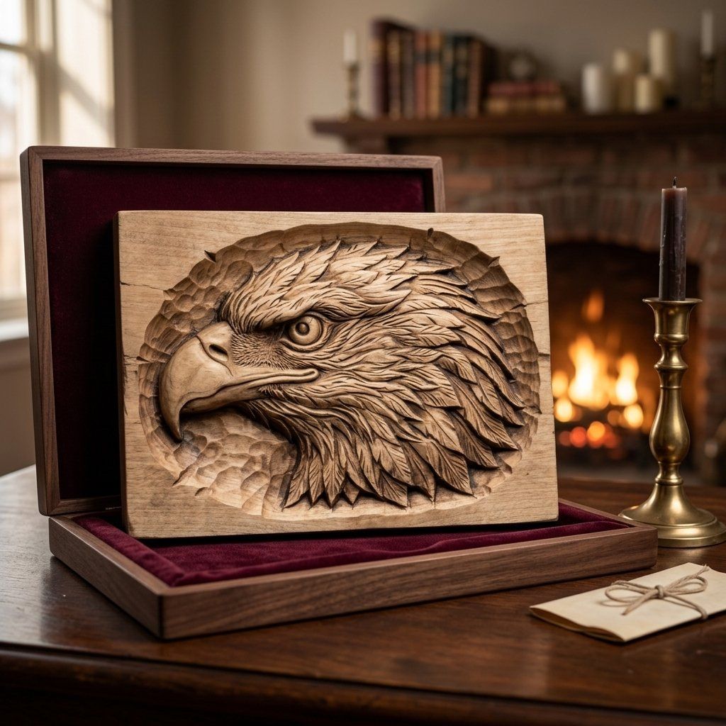 Bald Eagle 3D Relief Wall Art bas-relief STL — view 8