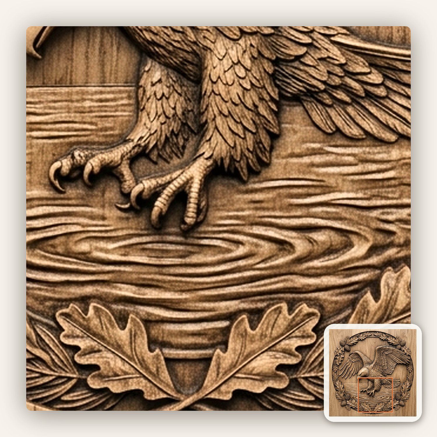 Bald Eagle Diving Lake CNC Relief STL bas-relief STL — view 11