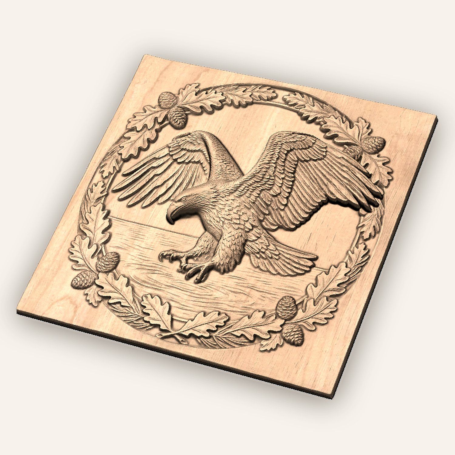 Bald Eagle Diving Lake CNC Relief STL bas-relief STL — view 4