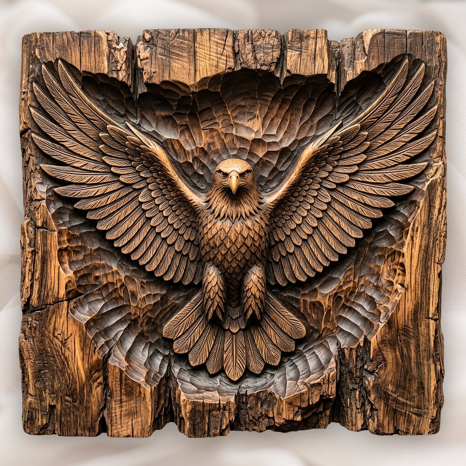 Bald Eagle Majestic Wings CNC Relief STL bas-relief STL design