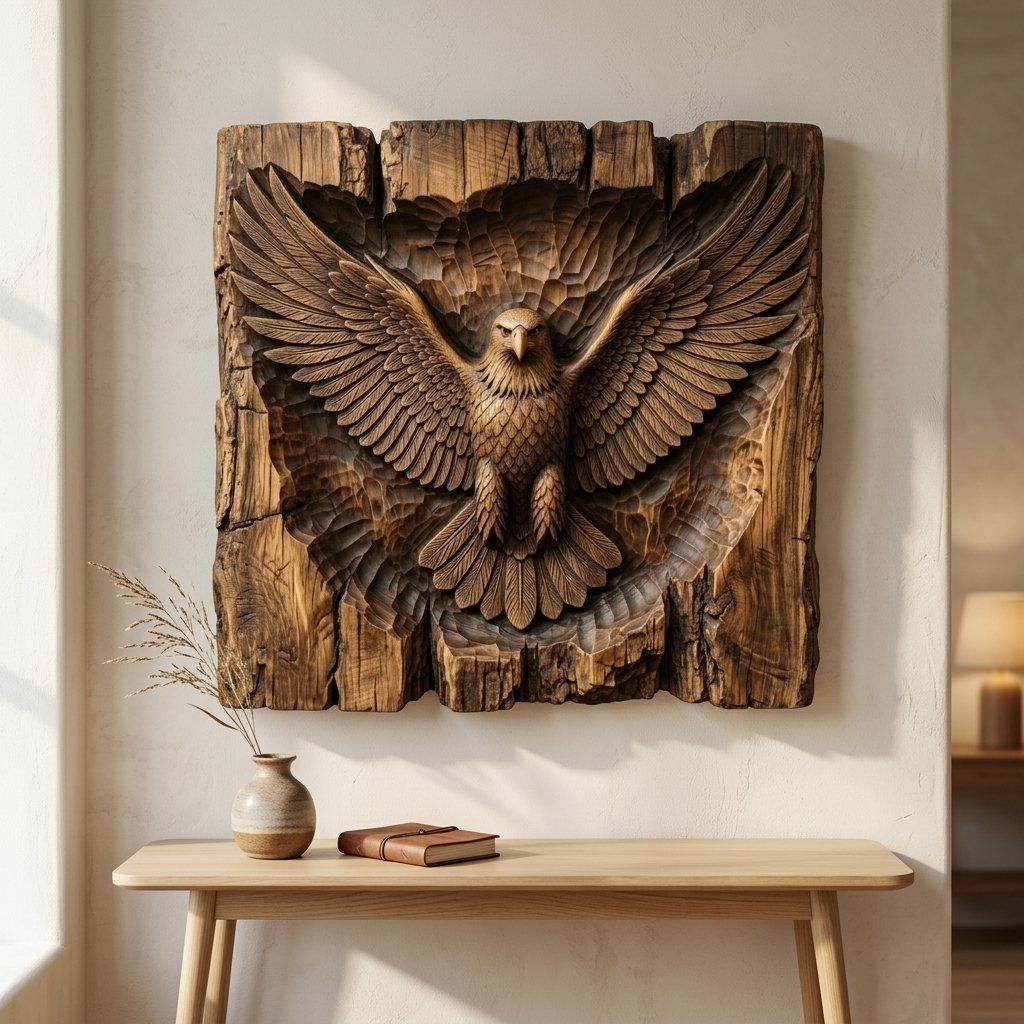 Bald Eagle Majestic Wings CNC Relief STL bas-relief STL — view 14