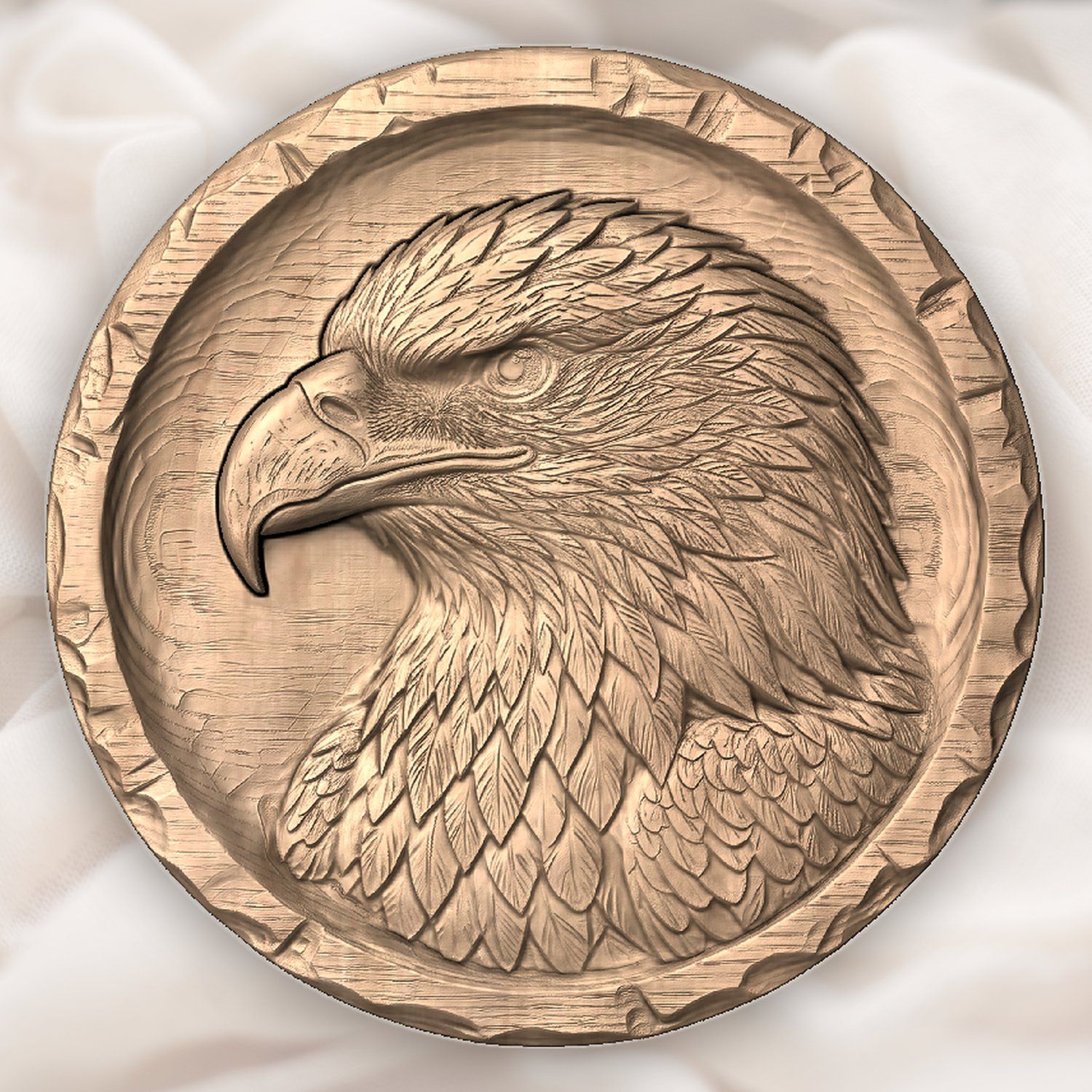 Bald Eagle Portrait CNC Relief STL bas-relief STL — view 4