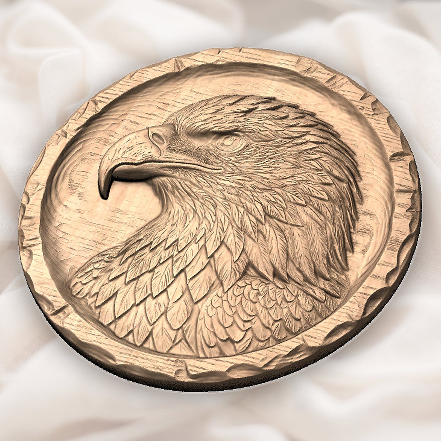 Bald Eagle Portrait CNC Relief STL bas-relief STL — view 5