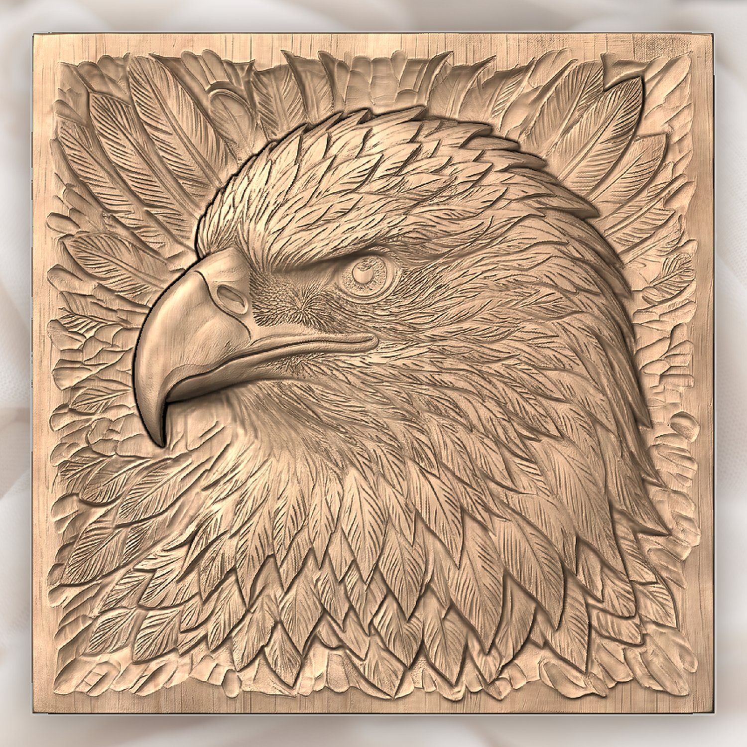 Bald Eagle Portrait CNC Relief STL bas-relief STL — view 4