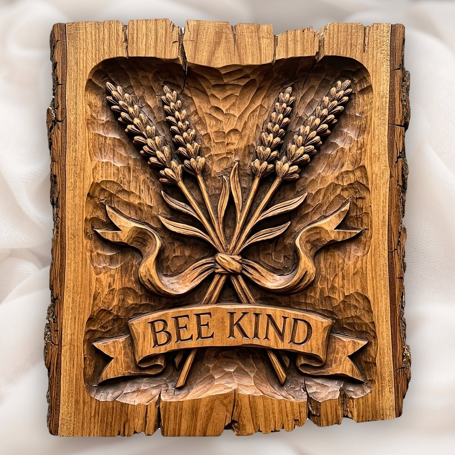 Bee Kind Lavender CNC Relief STL bas-relief STL design