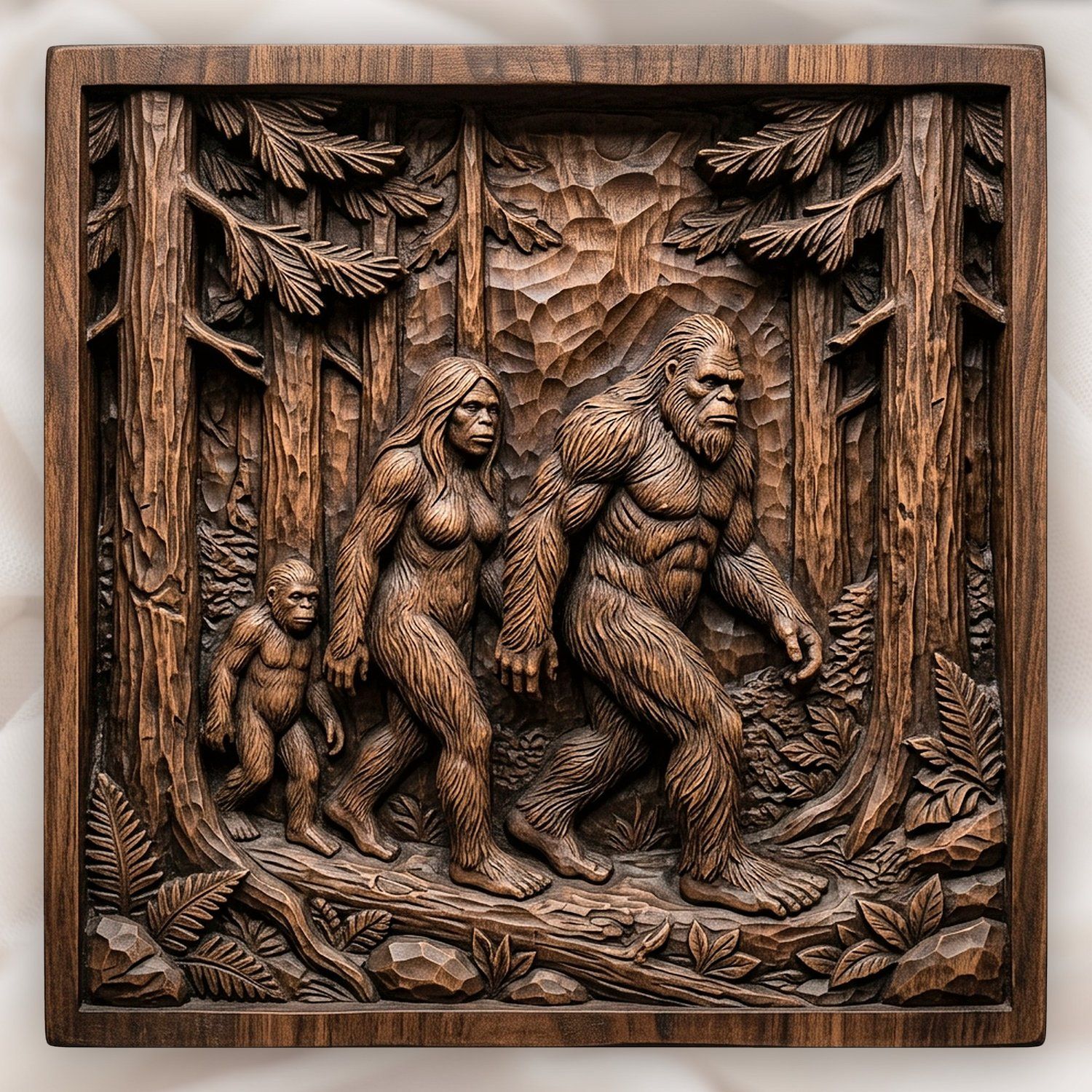 Bigfoot Sasquatch Forest Wildlife Mega Bundle CNC Relief STL bas-relief STL — view 4