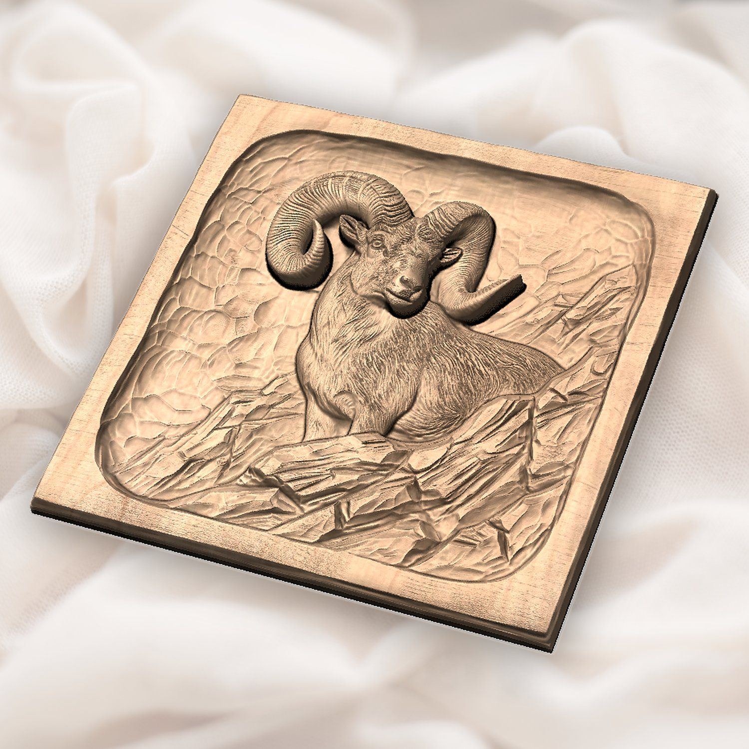 Bighorn Sheep Mountain CNC Relief STL bas-relief STL — view 6