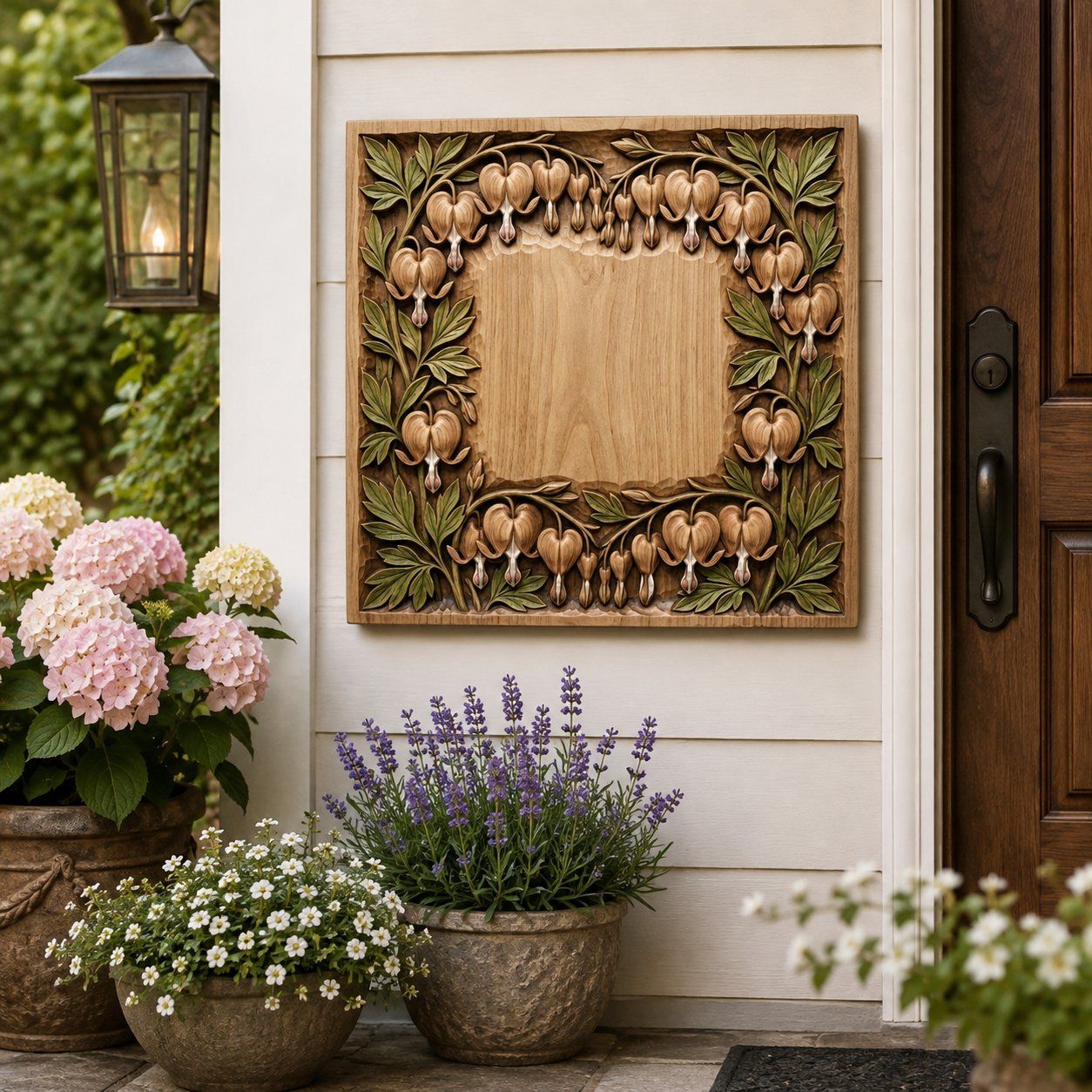 Bleeding Heart Flower Floral Frame CNC Relief STL bas-relief STL — view 8