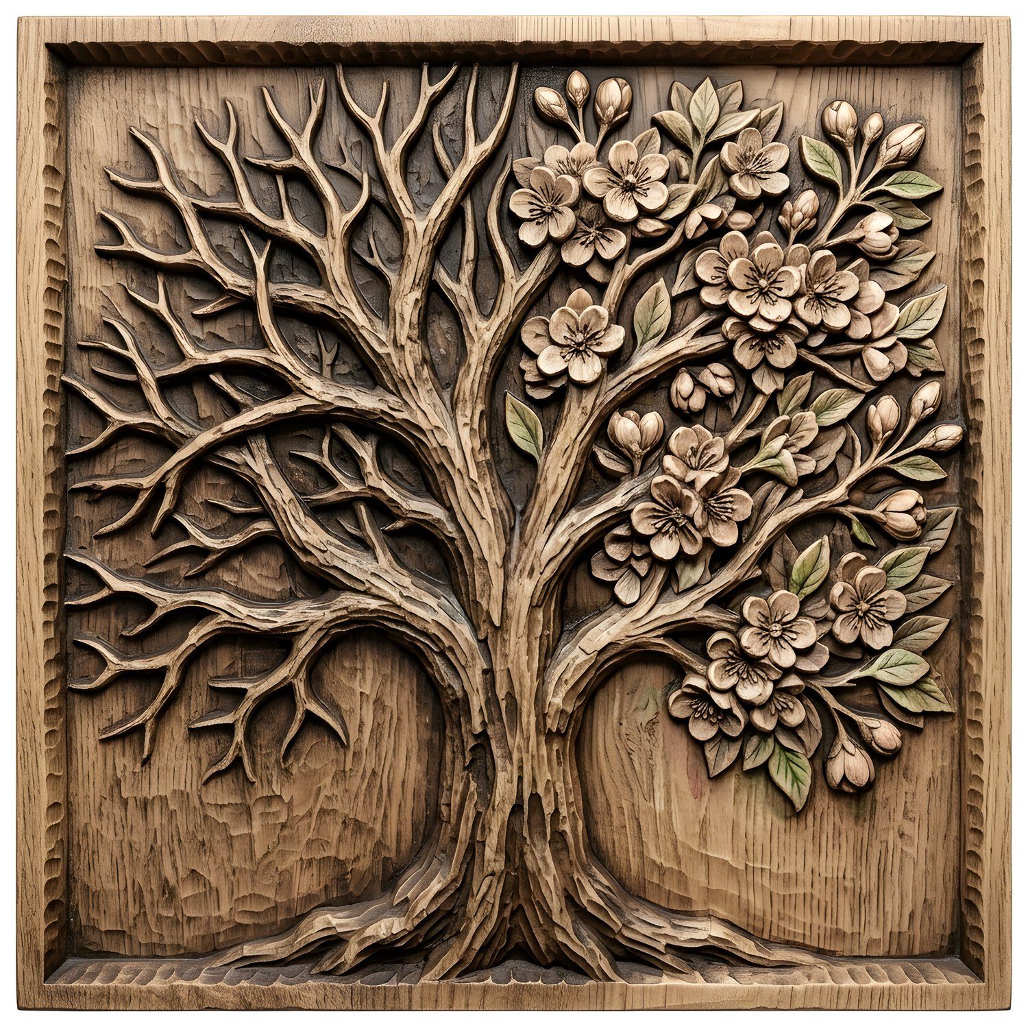Blooming Cherry Blossom Tree Of Life CNC Relief STL bas-relief STL — view 2