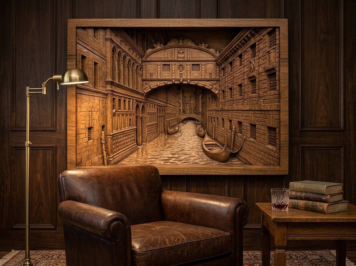 Bridge of Sighs Venice Italy CNC Relief STL bas-relief STL — view 12