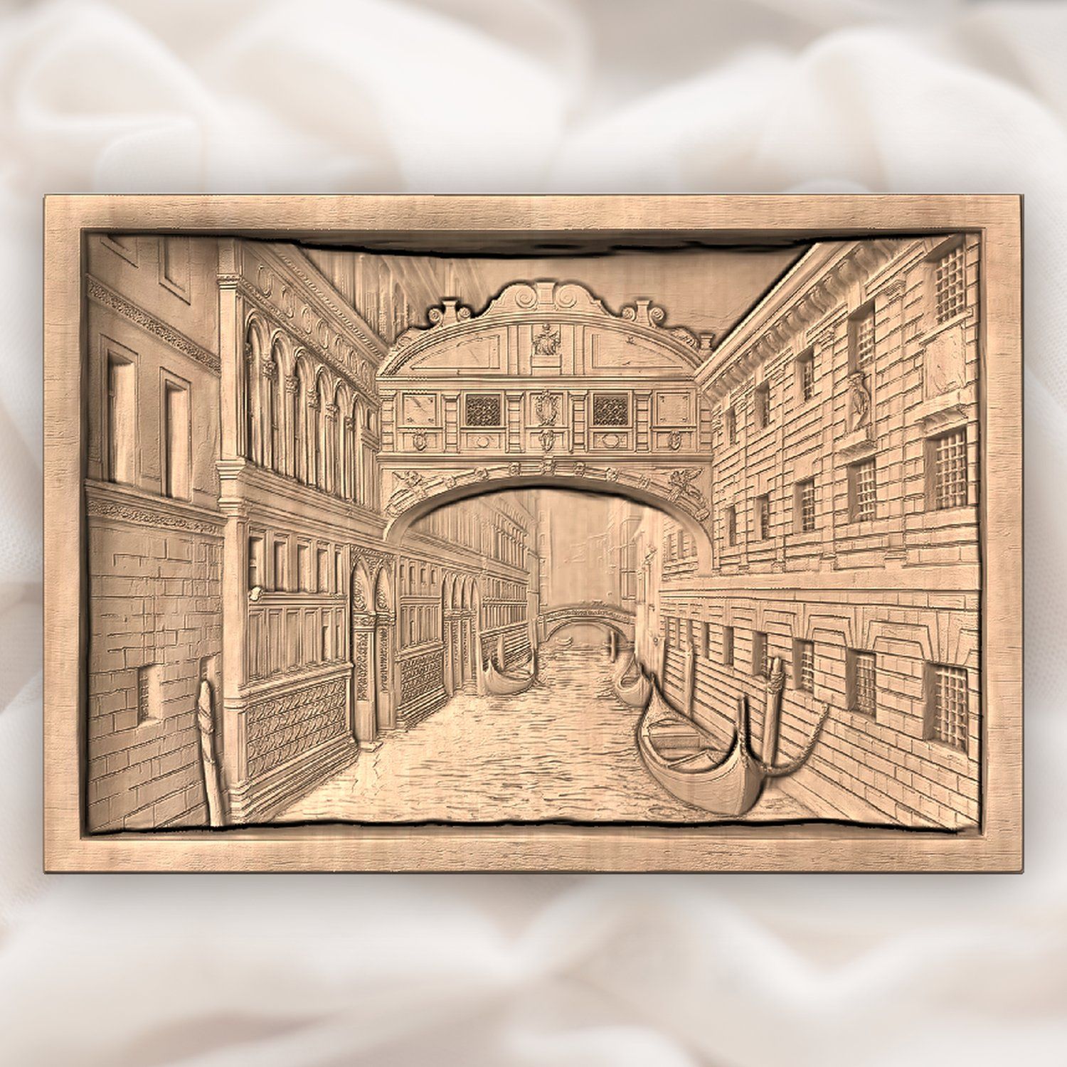 Bridge of Sighs Venice Italy CNC Relief STL bas-relief STL — view 2