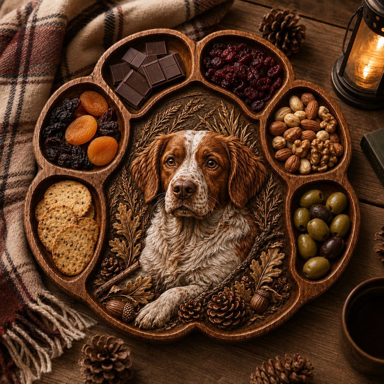 Brittany Spaniel Hunting Dog Paw Print CNC Relief STL bas-relief STL — view 9